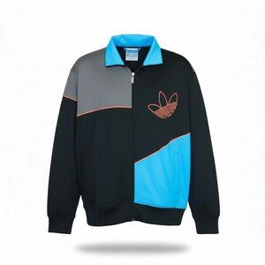 Adidas Color Block Workout Track Jacket Lightweight Three Stripes - Size 2XL